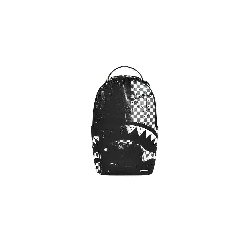 Sprayground Limited Edition Shark Checkered Backpack Black White 910B8677NSZ